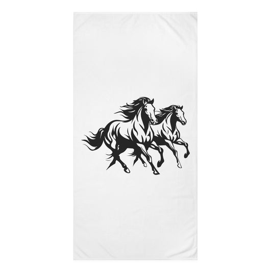 Horsin' Around Mink-Cotton  Beach Towel
