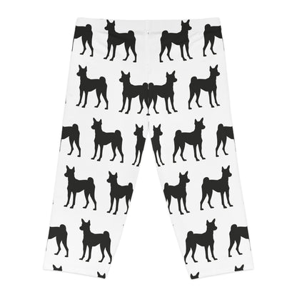 Basenji Silhouette Women's Capri Leggings