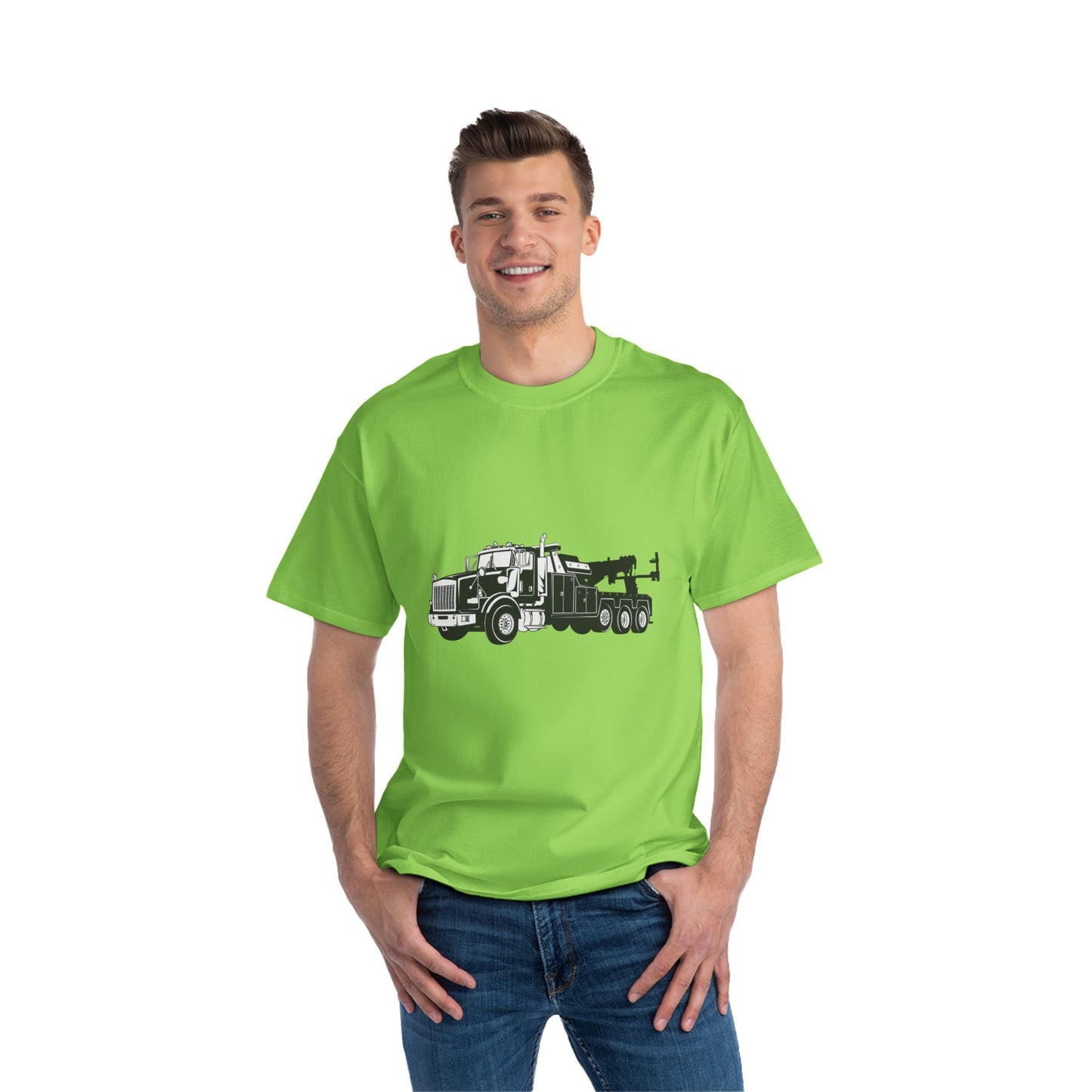 Heavy Tow Truck Men's Short-Sleeve Crewneck Tee