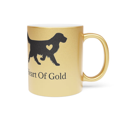 Heart Of Gold Metallic Coffee Mug