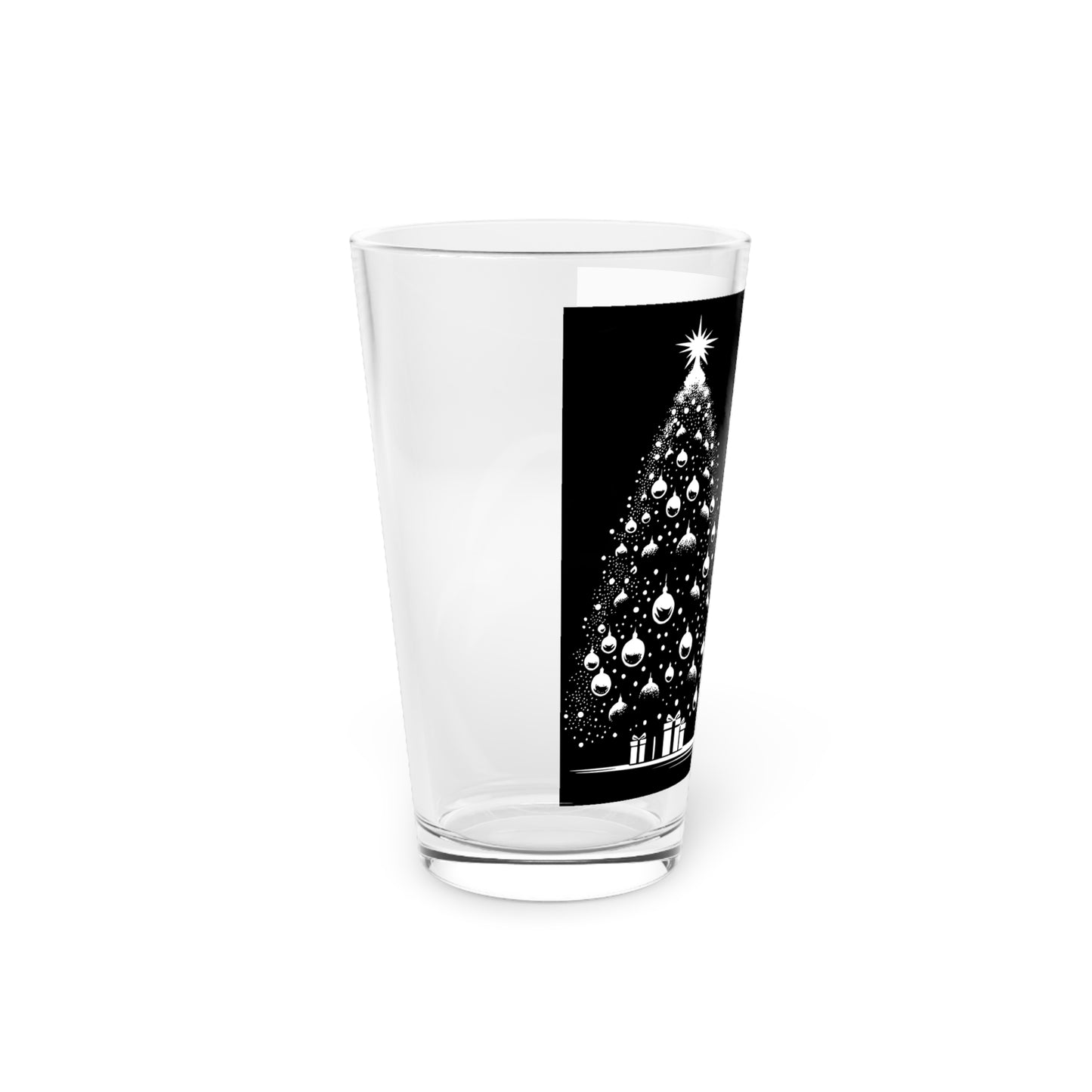 Doberman Christmas Tree Drinking Glass