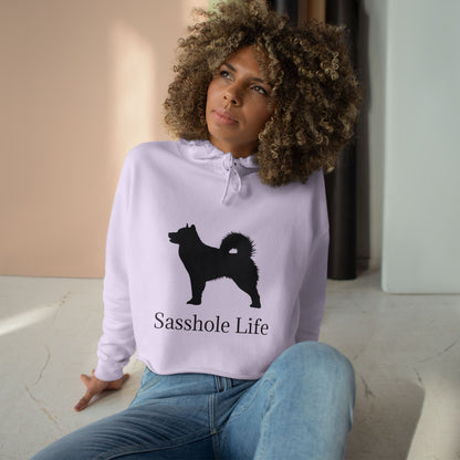 Sasshole Life Women's Crop Hoodie