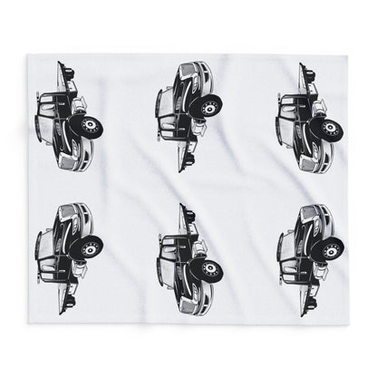 Flatbed Tow Truck Arctic Fleece Blanket