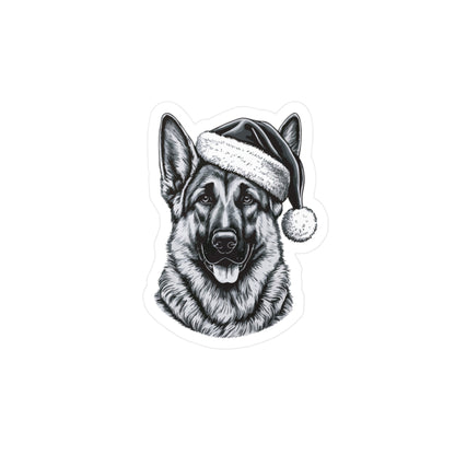 Santa Paws German Shepherd Vinyl Decal