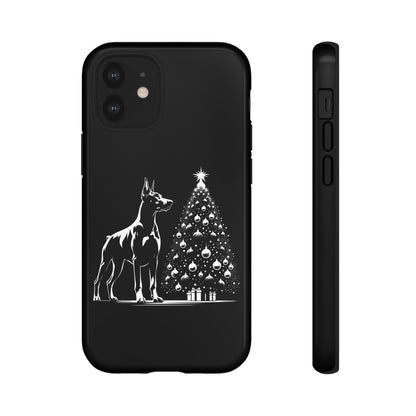 Doberman Christmas Tree iPhone Case