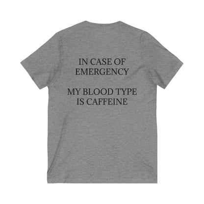 Blood Type Unisex Short Sleeve V-Neck Tee