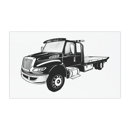 Flatbed Tow Truck Indoor/Outdoor Magnet