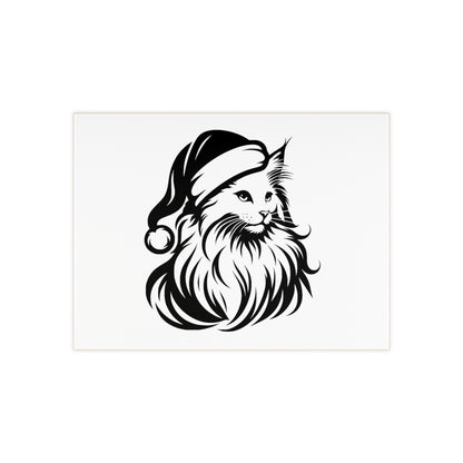 Santa Paws Cat Ceramic Photo Tile