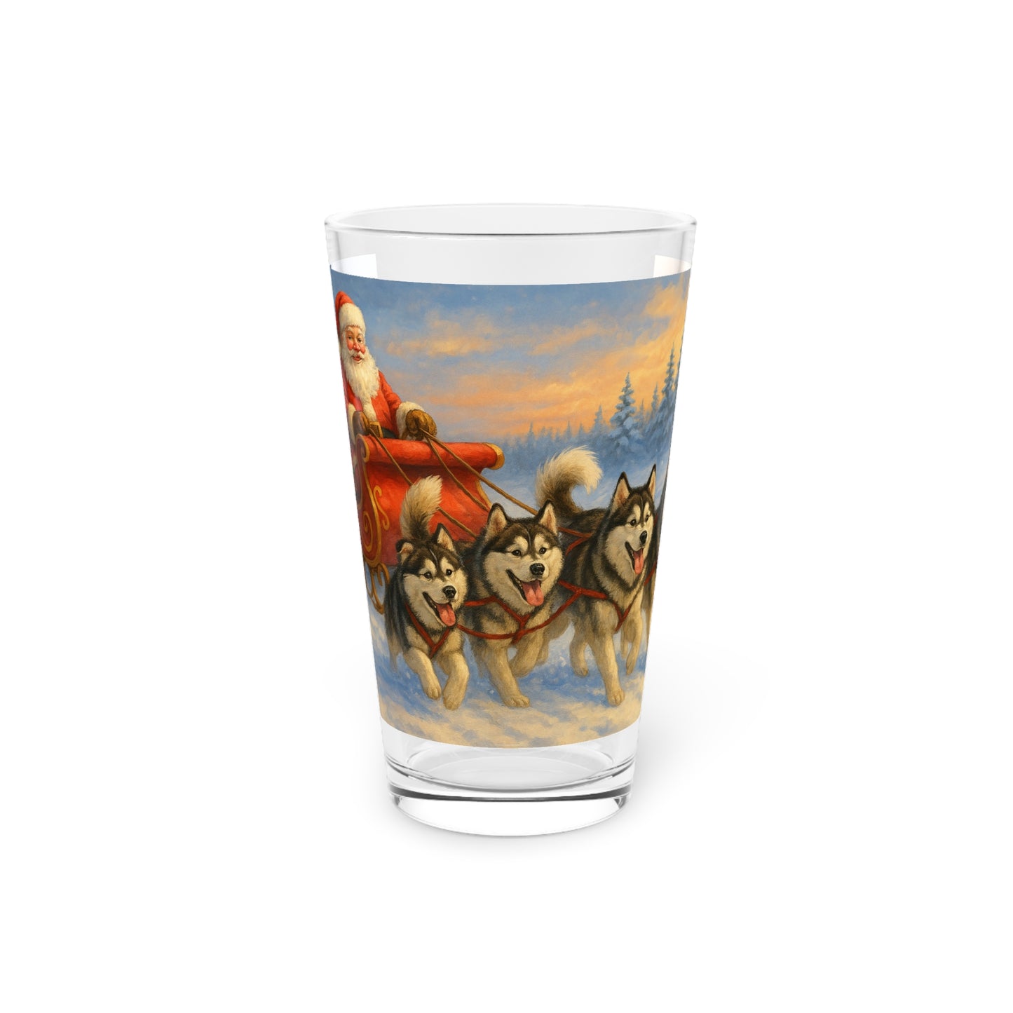 Dashing Through The Snow Drinking Glass