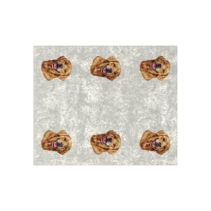 Golden Head Crushed Velvet Blanket