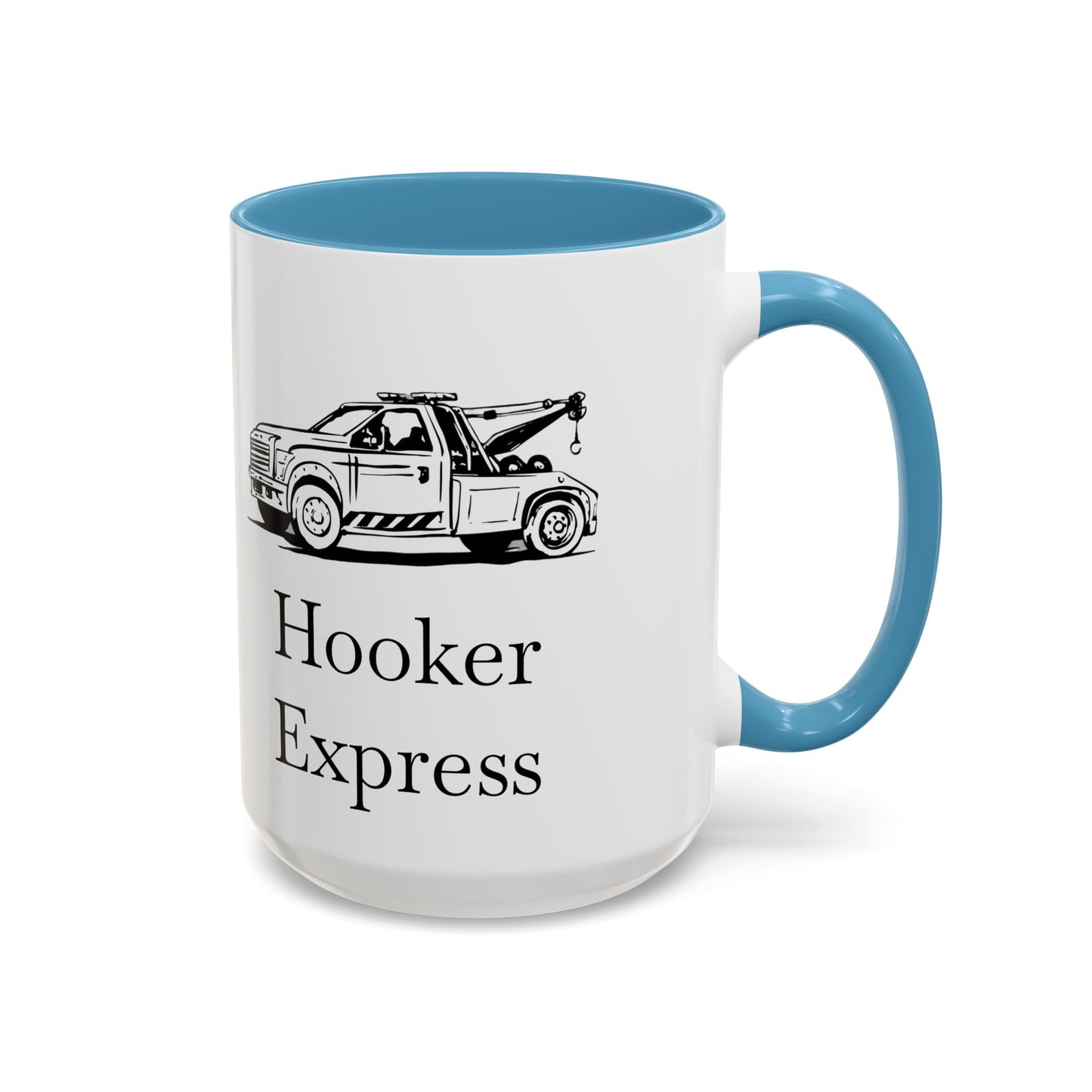 H**ker Express Wheel Lift Tow Truck 2-Tone Coffee Mug