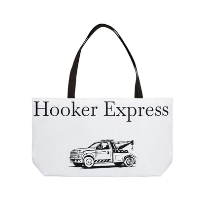 H**ker Express Wheel Lift Tow Truck Weekender Tote Bag