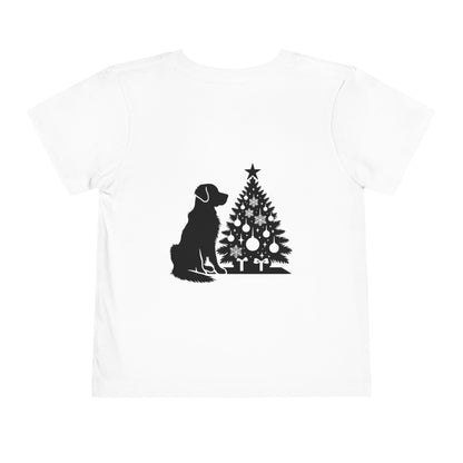 Golden Christmas Tree Toddler Unisex Short Sleeve Crewneck Tee
