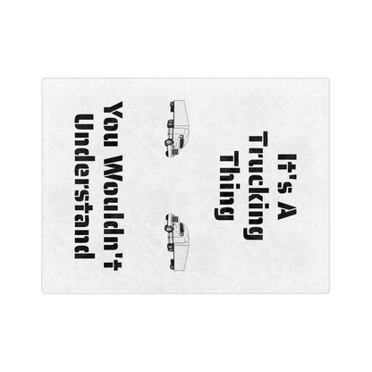 Trucking Thing Velveteen Microfiber Blanket