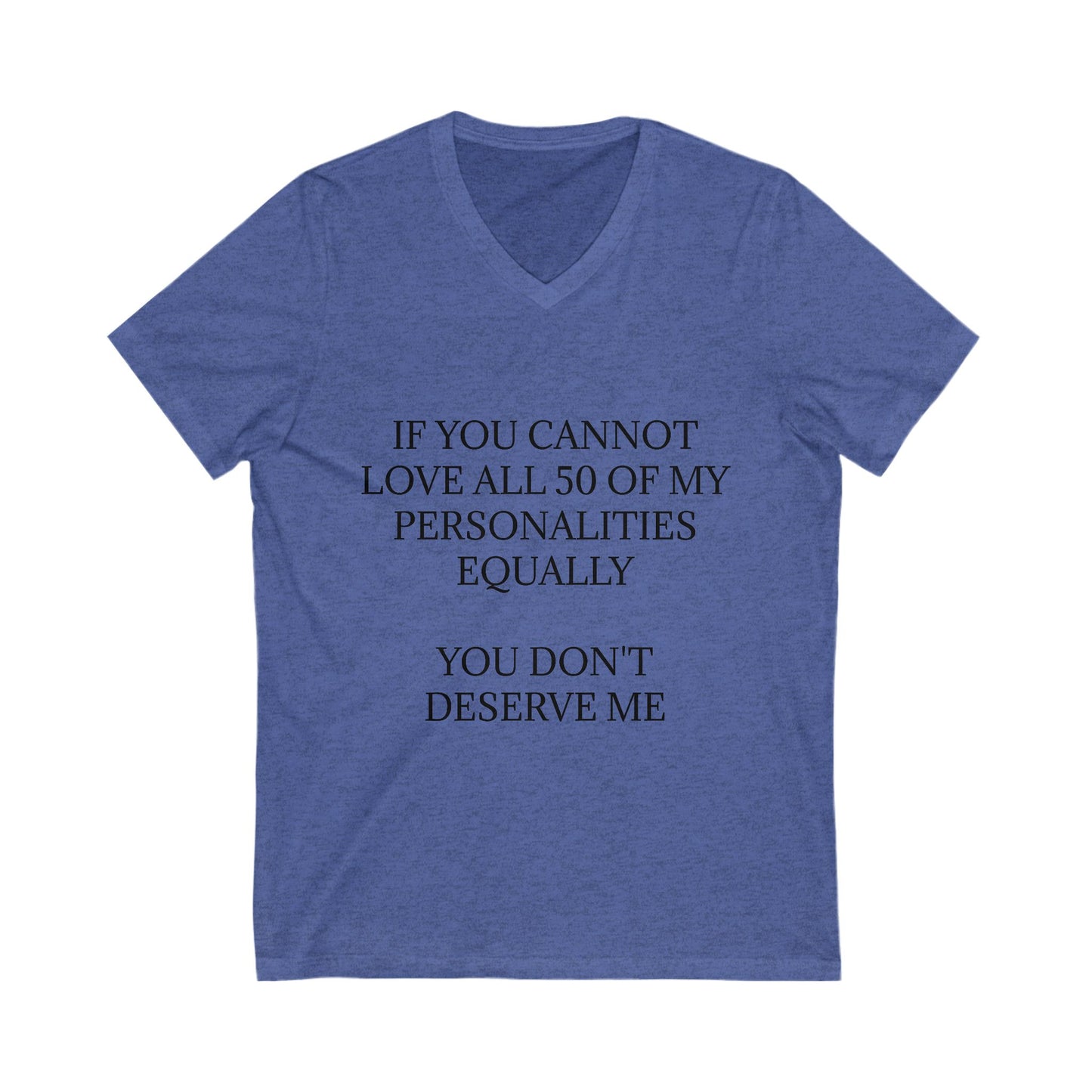 50 Personalities Unisex Short Sleeve V-Neck Tee