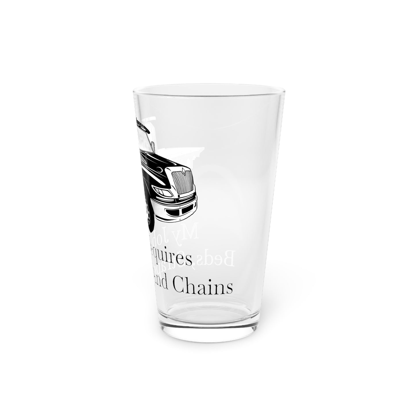 Beds, Straps, And Chains Drinking Glass