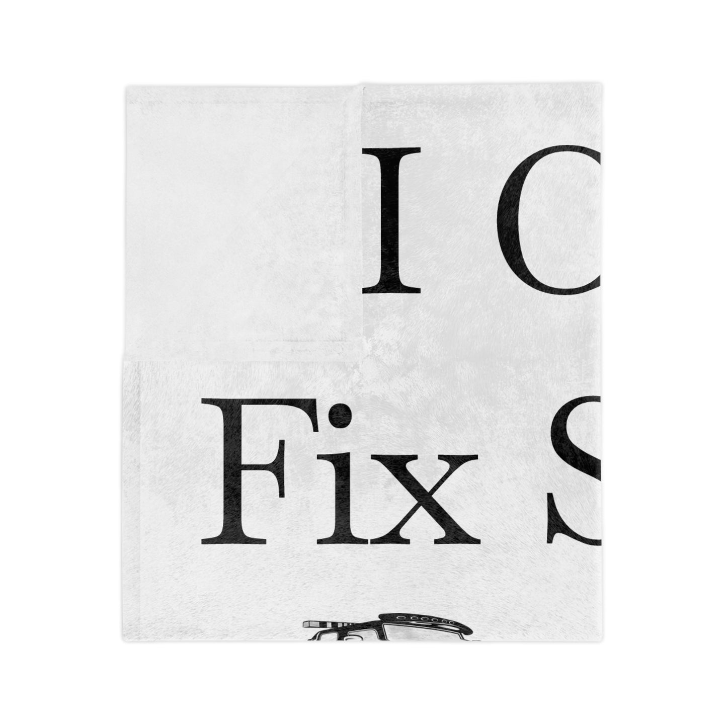 I Can't Fix Stupid Flatbed Tow Truck Velveteen Microfiber Blanket
