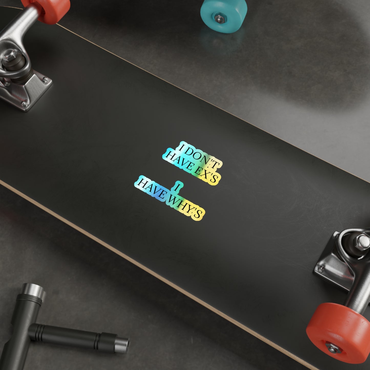 X's And Y's Holographic Sticker