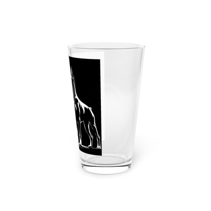 Doberman Christmas Tree Drinking Glass